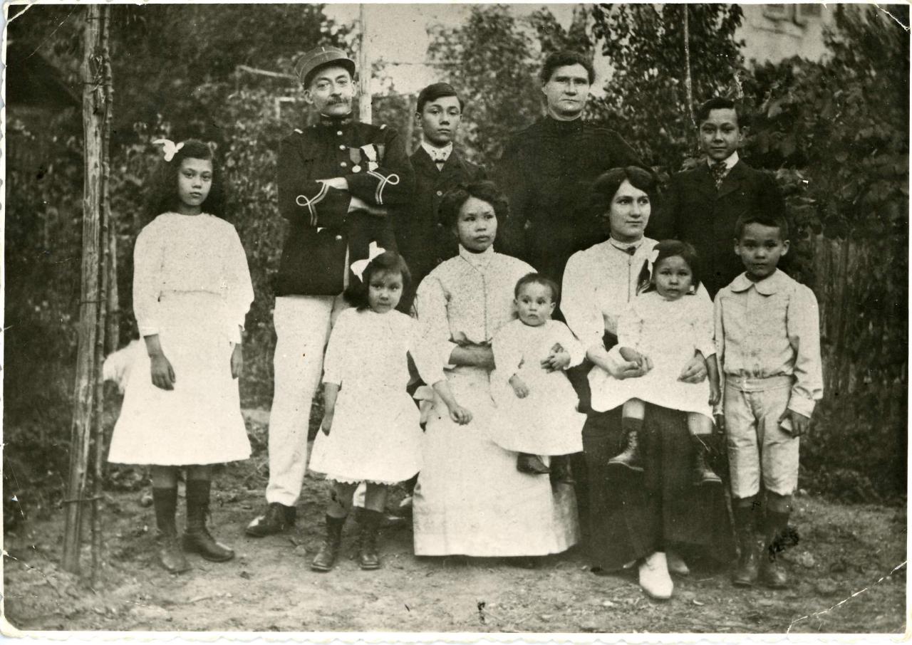 Famille Pallier vers 1910 en Indochine